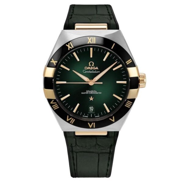 OMEGA CONSTELLATION GREEN SILVER GOLD
