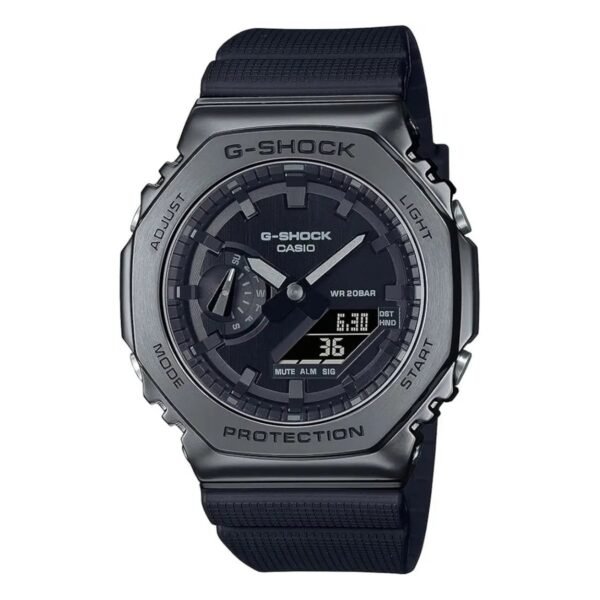 Casio G-Shock GM-2100BB-1ADR Black IP Black Analog-Digital Dial Black Resin Strap Men's Watch Shock and 200M Water Resistant G1371