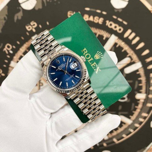 ROLEX DATEJUST SILVER BLUE AUTOMATIC