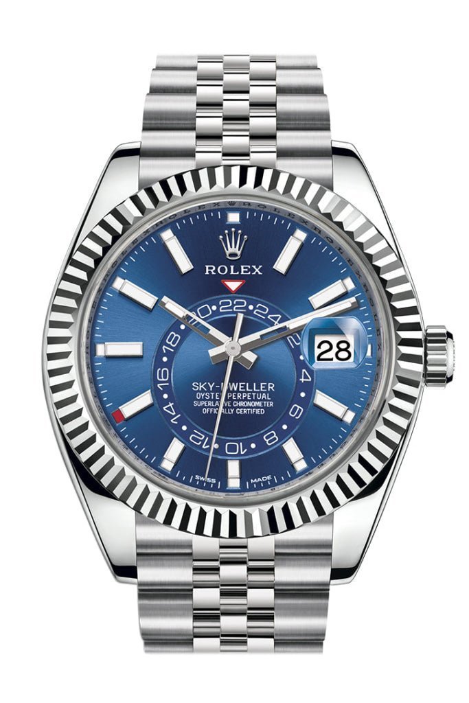 ROLEX SKY DWELLER BLUE DIAL JUBILEE MEN'S WATCH AUTOMATIC