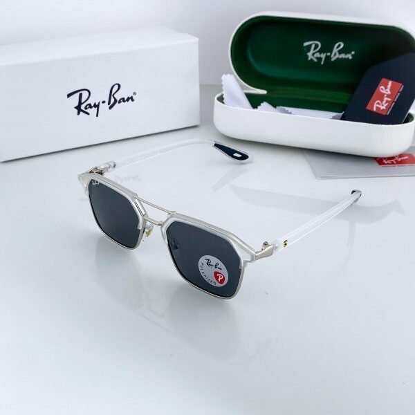 RAYBAN RB04 FERRARI EDITION WHITE FRAME BLACK POLARIZED GLASS