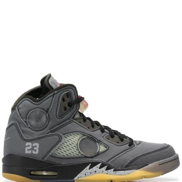 Jordan Retro 5 Off White Black Muslin Semi UA