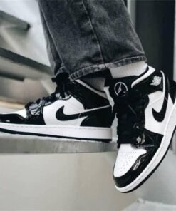 Branded Aj 1 Mid Carbon Fiber Black White For Mens