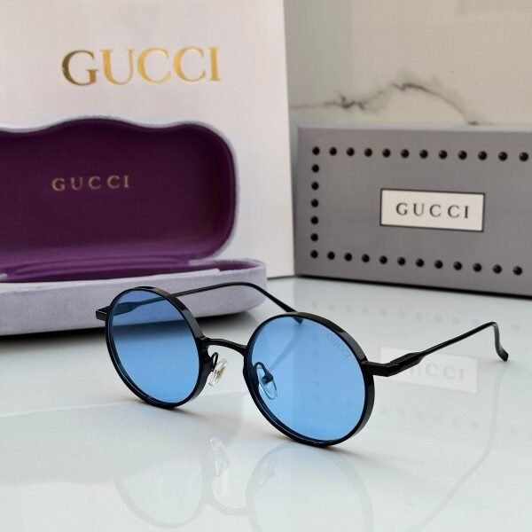 Gucci Black Blue Metal 4021 Sunglasses