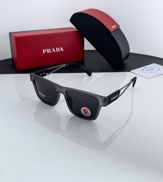 Prada Grey Black 144 Sunglasses