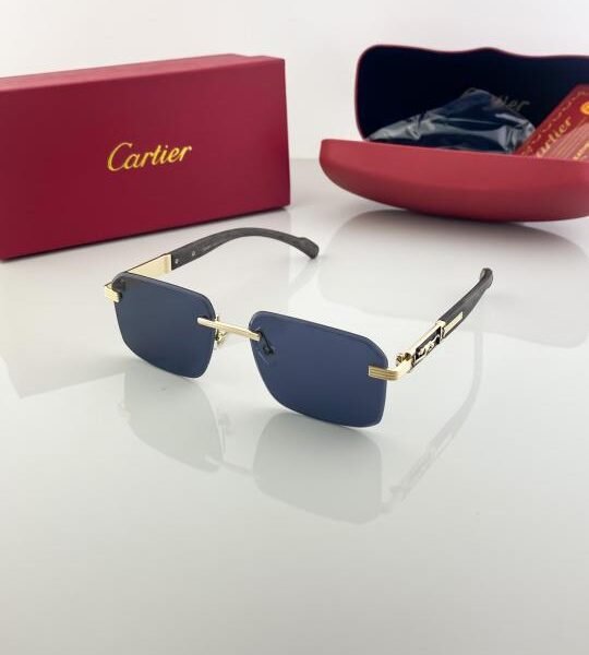 Cartier Gold Black 3116 Sunglasses