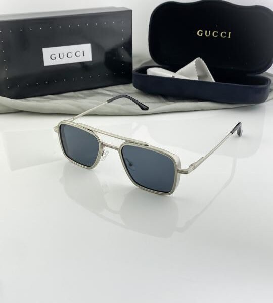 Gucci Silver Black 504 Sunglasses