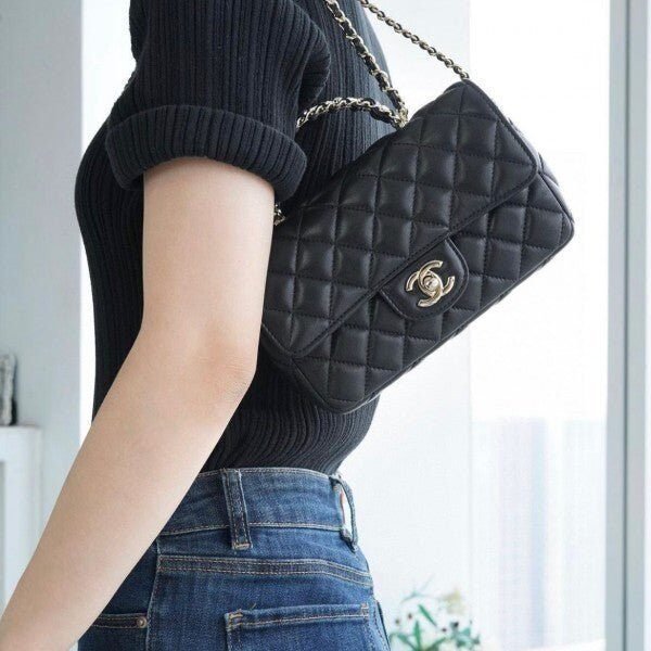 CHANEL FLAP BLACK PREMIUM BAG WITH BOX EDDITION (ch-1124)