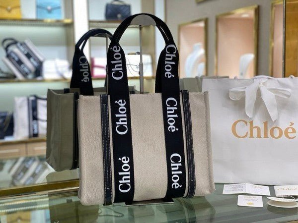 CHLOE CANVAS TOTE BLACK
