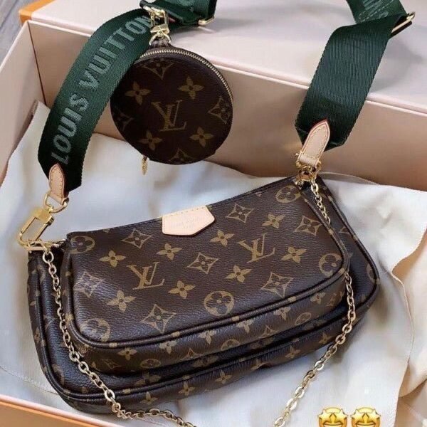 LOUIS VUITTON POCHETE 3 IN 1 GREEN WITH BOX (LV-1166)