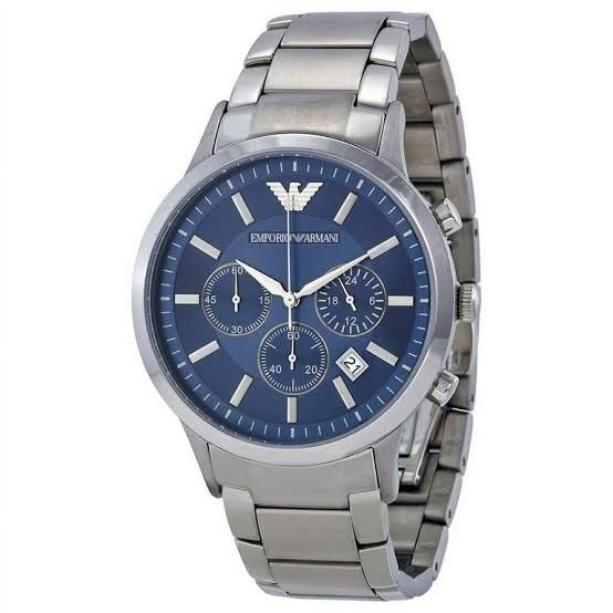 EMPORIO ARMANI SmCHRONOGRAPH BLUE DIAL WATCH